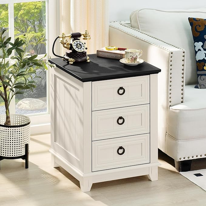 Joaxswe Farmhouse Nightstand Set 2 - Image 7