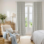 NICETOWN 100% Blackout Black Plaid Curtains - Image 7