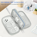 FYY Electronic Organizer, Travel Tech Pouch Bag, Waterproof, Double Layers - Image 5