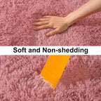Soft Runner Rugs for Bedroom Hallway 2x5 Blush Pink | Fluffy Shag Throw Area - Image 7