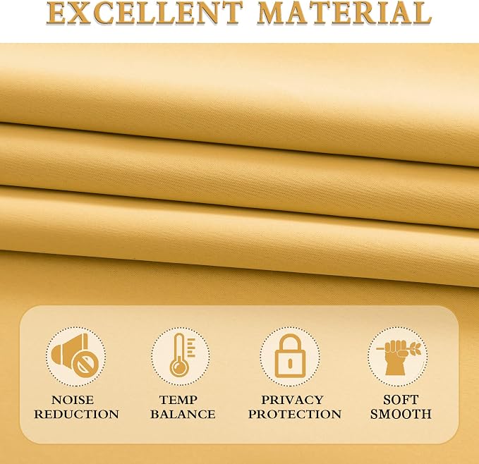 Gold Yellow Backdrop 5FT x 9FT Curtains - Image 3
