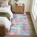 Abstract Runner Rug 3x7 Ft Washable Runners - Image 9