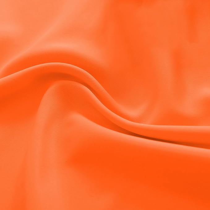 Vibrant Orange Light Reducing Curtains 90 Inches Long - Image 6