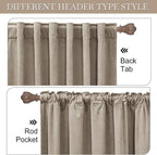 RYB HOME Camel Beige Velvet Curtains 90 inches - Image 3