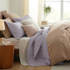 Bedsure Queen Size Quilt, Lightweight Comforter Set, Light Purple Bedspread | - Image 5