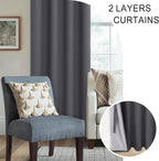 XWZO 100% Blackout Curtains 45 Inches Long - Image 5