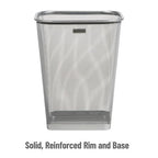 Mind Reader Mesh Trash Can, Square Wastebasket - Image 4