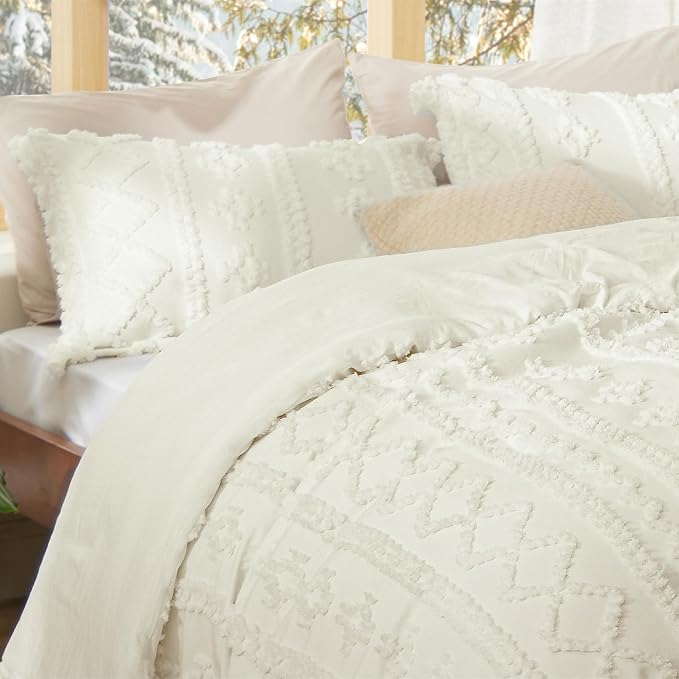 Bedsure Tufted Boho Comforter Set King Size - Image 7