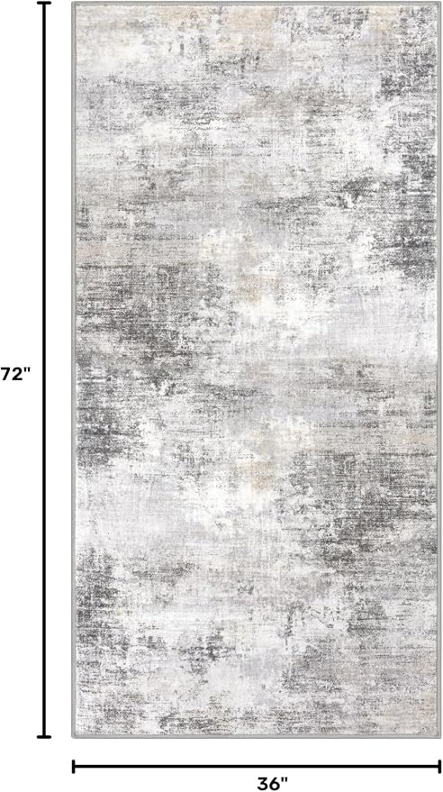Abstract Runner Rug 3x6 Ft Washable Runners - Image 2