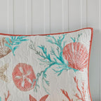 Madison Park Quilt Set Cottage Coastal Design, Starfish Print - Image 9