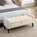 WUTUTUEE 47" Velvet Storage Bench, Upholstered Bed Bench by WUTUTUEE