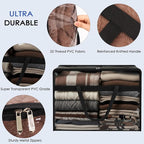 Blanket Storage Bags 4 Pack 60L Clothes Comforter Bedding Container Black | - Image 3