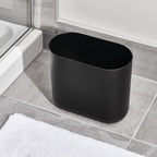 iDesign Small Slim Plastic Bathroom Trash Can - Image 7