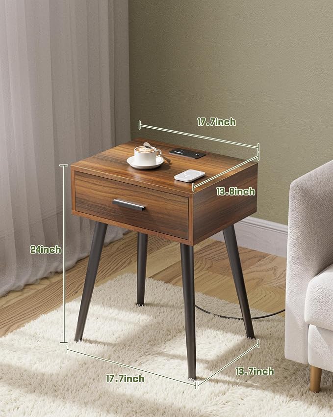 HAIOOU Mid Century End Table - Image 3