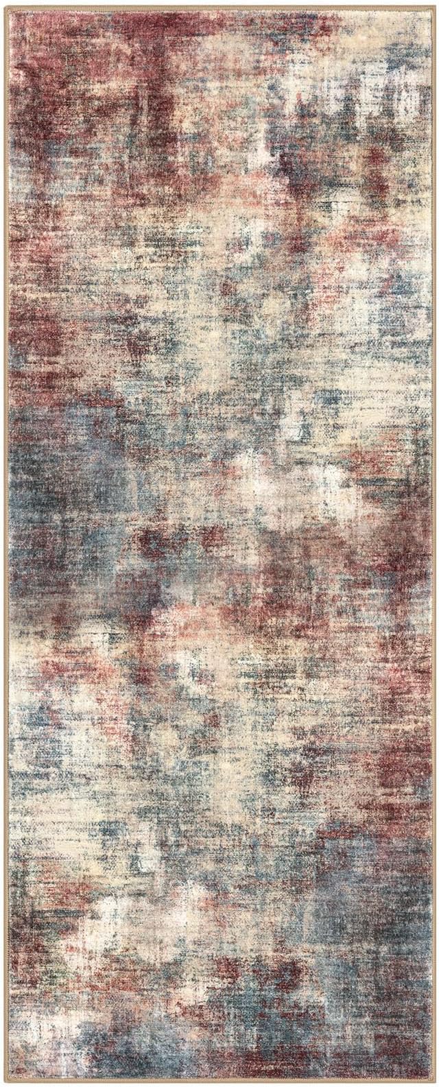 Abstract Runner Rug 2x5 Ft Washable Runners - Image 10