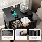 Nasonet Night Stand Set 2, Fluted Nightstand - Image 4