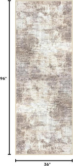 Abstract Runner Rug 3x8 Ft Washable Runners - Image 2
