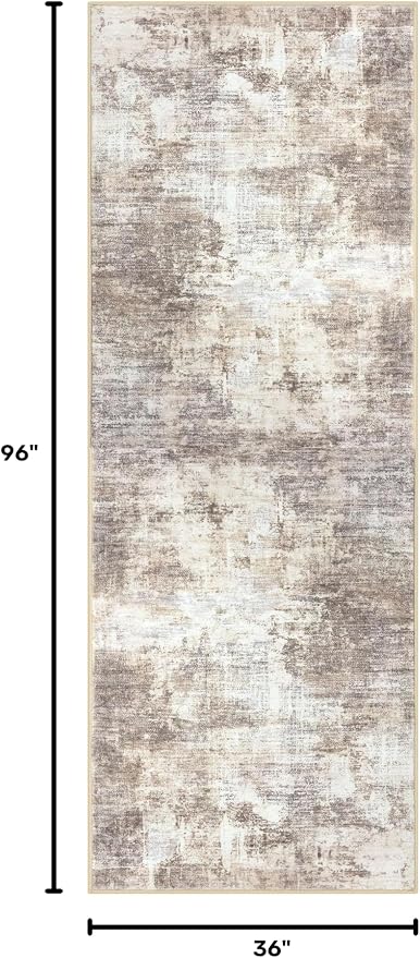 Abstract Runner Rug 3x8 Ft Washable Runners - Image 2