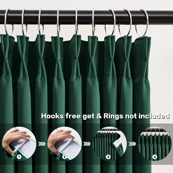 Dark Emerald/Hunter Green Curtains - Image 2