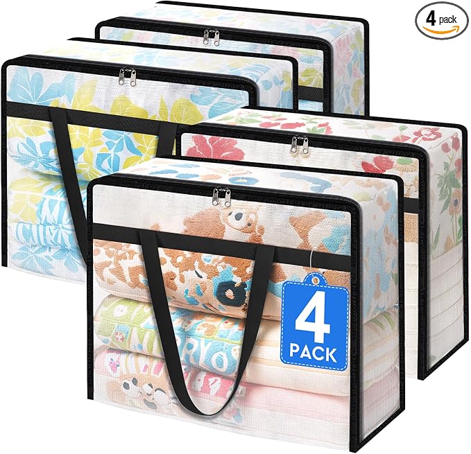 TasticTotes 4 Pack Clear Storage Bags by Unknown