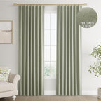 Joywell 100% Blackout Linen Curtains 90 Inches Long - Image 9
