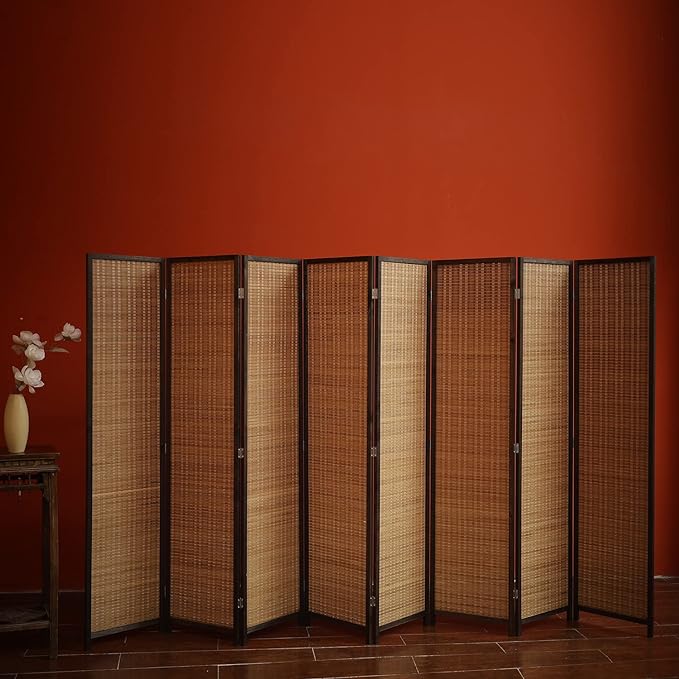 8 Panel Bamboo Room Divider by Furnnylane