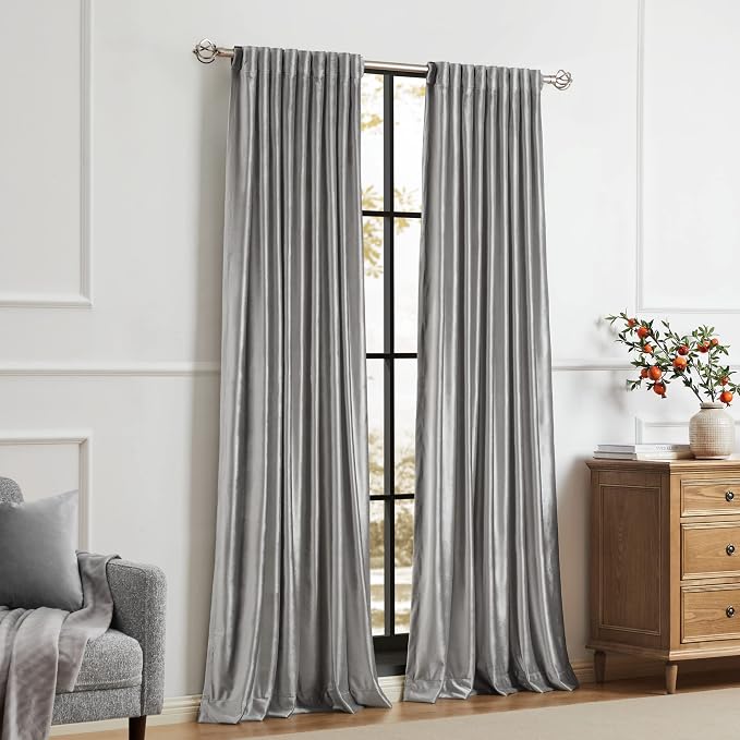 PRIMROSE Silver Grey Curtains 108 inch - Image 7