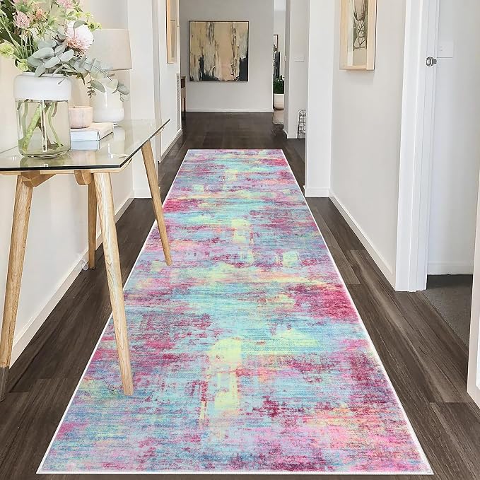 Abstract Runner Rug 3x10 Ft Washable Runners - Image 9