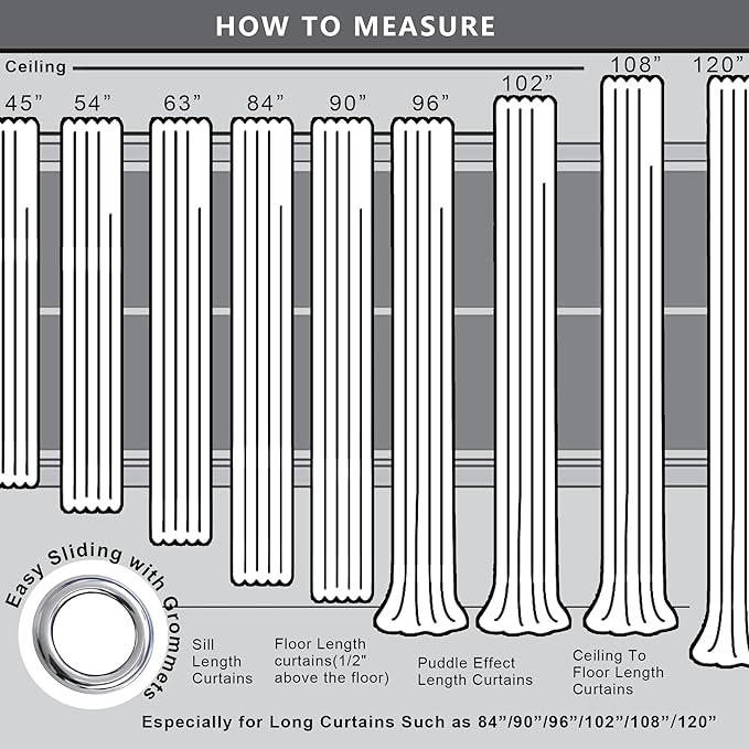 KOUFALL Blackout Curtains 63 Inch Long - Image 4