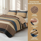 Whale Flotilla Reversible Camel Print Quilt King Size - Image 8