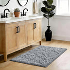 Light Grey 2x4 Area Rugs for Bedroom, Fluffy Rug Small Rug Bedside Carpet | - Image 2