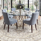 8x8 Round Washable Area Rug - Image 4