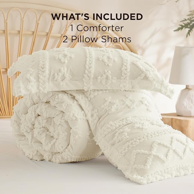 Bedsure Tufted Boho Comforter Set California King Size - Image 7