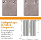 YoungsTex Burlap Tan Linen Blackout Curtains 63 Inches Length - Image 8