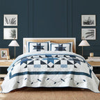Secgo Handmade Quilted 100% Cotton Queen Comforter Set by Secgo