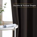 NICETOWN Toffee Brown Short Window Curtains - Image 5