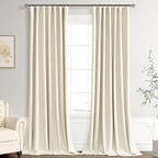 Joywell 100% Blackout Linen Curtains 108 Inches Long by Joywell