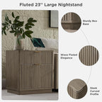 T4TREAM 23'' Fluted Nightstand Set of 2 - Image 7