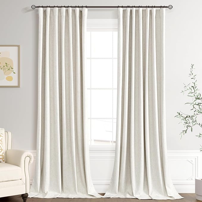 Joywell 100% Blackout Linen Curtains by Joywell