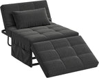 WLIVE Folding Ottoman Bed, Sleeper Chair, 4-in-1 Multi-Function, Convertible by WLIVE