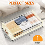 Under Bed Storage with Wheels 1Pack Storage Containers with Clear Window | - Image 2