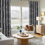 NICETOWN Grey Blackout Short Curtain - Image 3