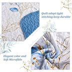 Anibedding Botanical Quilt Set Full, Soft Microfiber, Spring Autumn Lightweight - Image 5