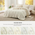 Bedsure Full Comforter Set, Ivory Soft Prewashed Bedding - Image 7