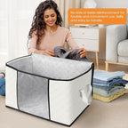 90L Clothes Storage, Foldable Thick Fabric Blanket Storage Bags | Foldable - Image 3