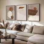 Large Framed Neutral Abstract Wall Art, 24x36 In | Rustic canvas prints - Image 2