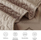 Cmfshape Oversized Floral Embroidery Quilt Set, 3 Pieces Super King Quilt - Image 6
