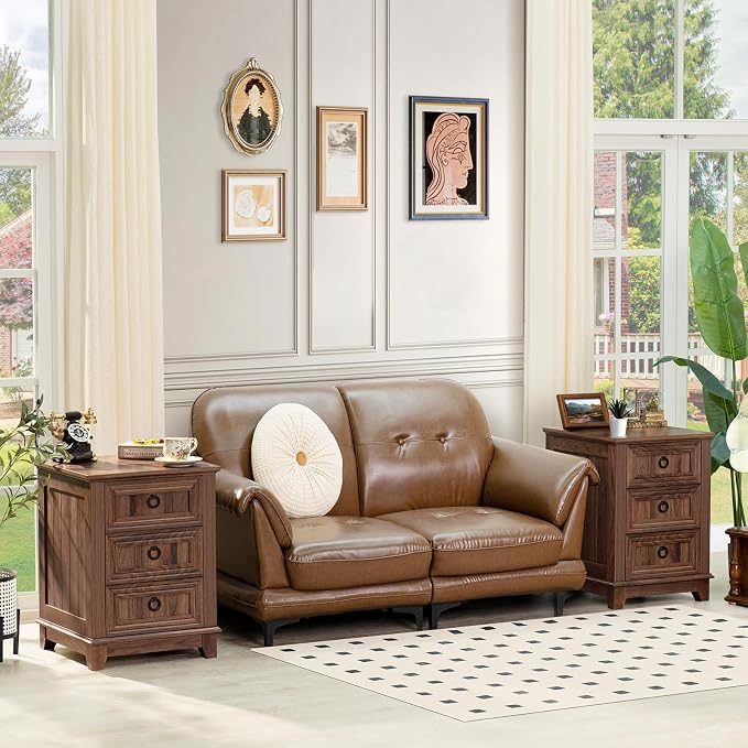 Joaxswe Farmhouse Nightstand Set 2 - Image 4