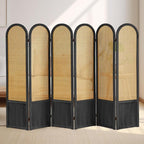 Rattan Room Divider, 6 Panel Folding Room Screen Divider, Foldable Room - Image 7