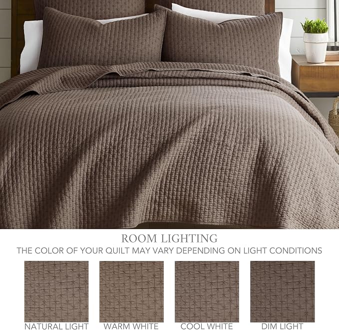 Levtex Home Cross Stitch Reversible King Bedspread Set - Image 4